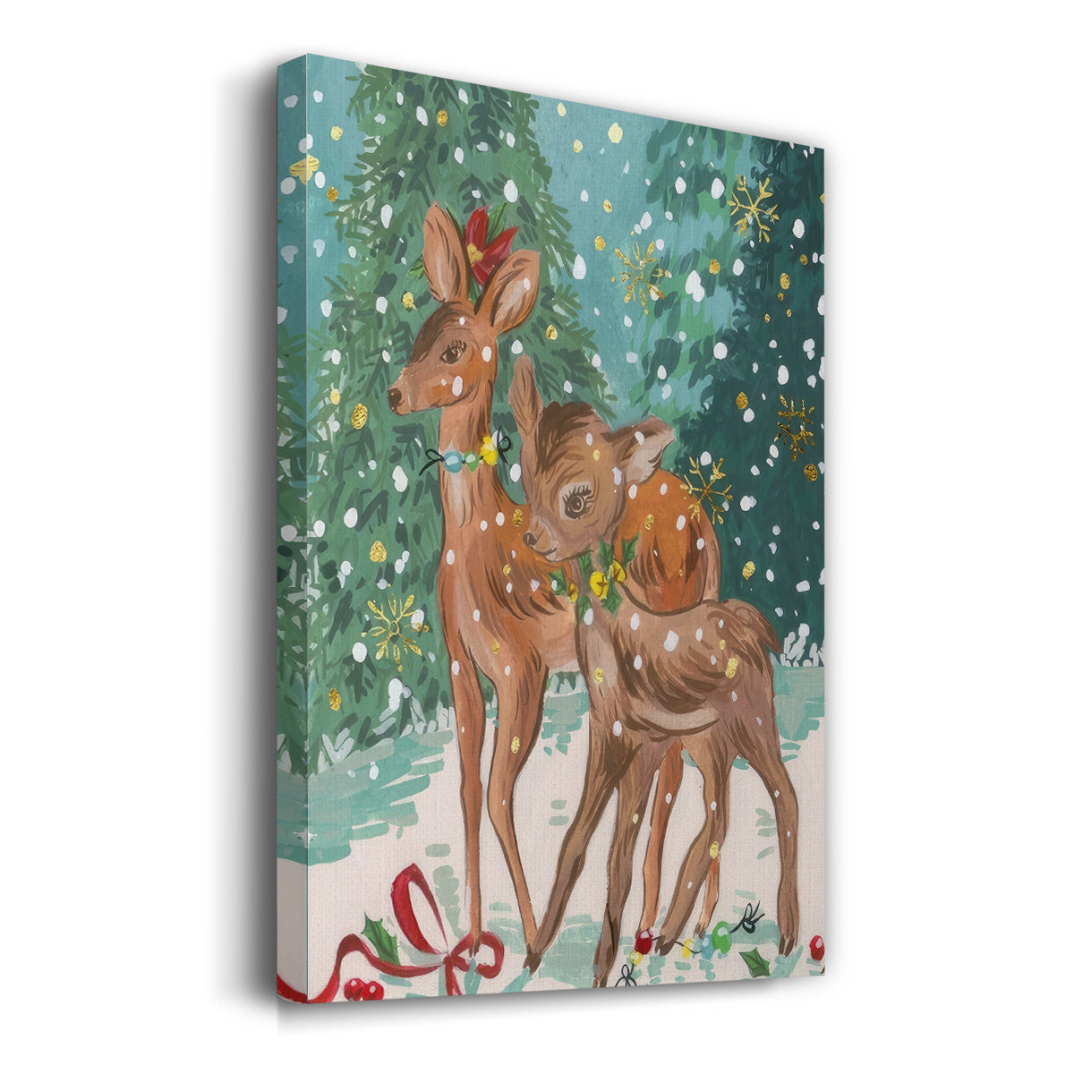 Doe and Fawn I - Gallery Wrapped Canvas