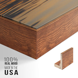 Molten Gold - Framed Premium Gallery Wrapped Canvas L Frame - Ready to Hang