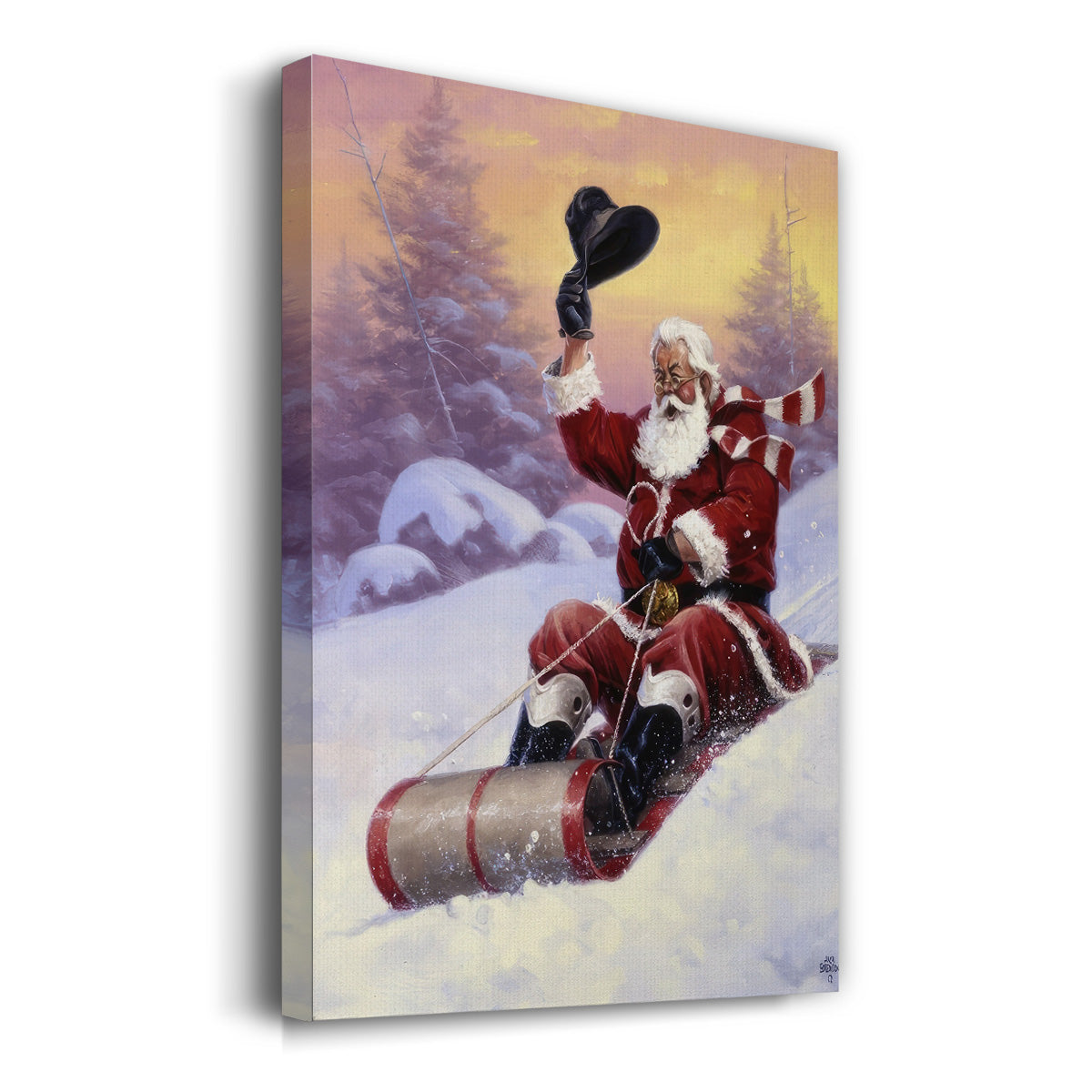 Here Comes Santa - Gallery Wrapped Canvas