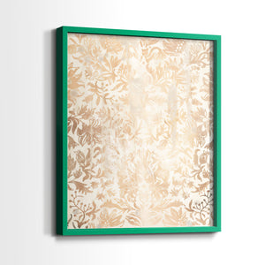 Walnut Damask I - Restickable Framed Art Print