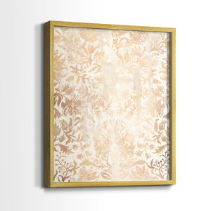 Walnut Damask I - Restickable Framed Art Print