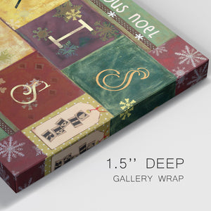 Chrismas Blocks II - Premium Gallery Wrapped Canvas  - Ready to Hang