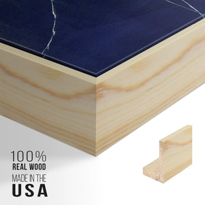 Indigo 1 - Framed Premium Gallery Wrapped Canvas L Frame - Ready to Hang