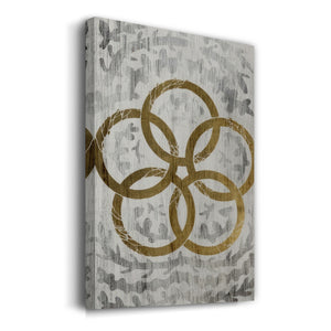 Five Golden Rings  - Gold Leaf Holiday - Gallery Wrapped Canvas