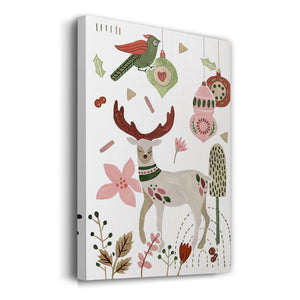 Reindeer Wishes Collection B - Gallery Wrapped Canvas