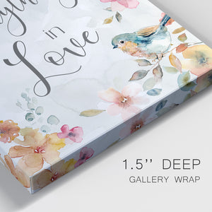 Spring Bird Love Premium Gallery Wrapped Canvas - Ready to Hang - Set of 2 - 8 x 12 Each