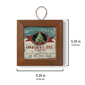 Vintage Ad Christmas Tree Farm, Handmade Ornament