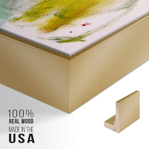 TURQUOISE LILLY - Framed Premium Gallery Wrapped Canvas L Frame - Ready to Hang