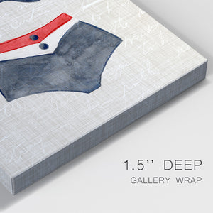 Vintage Swimming I - Canvas Art Print