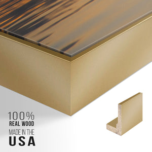 Molten Gold - Framed Premium Gallery Wrapped Canvas L Frame - Ready to Hang