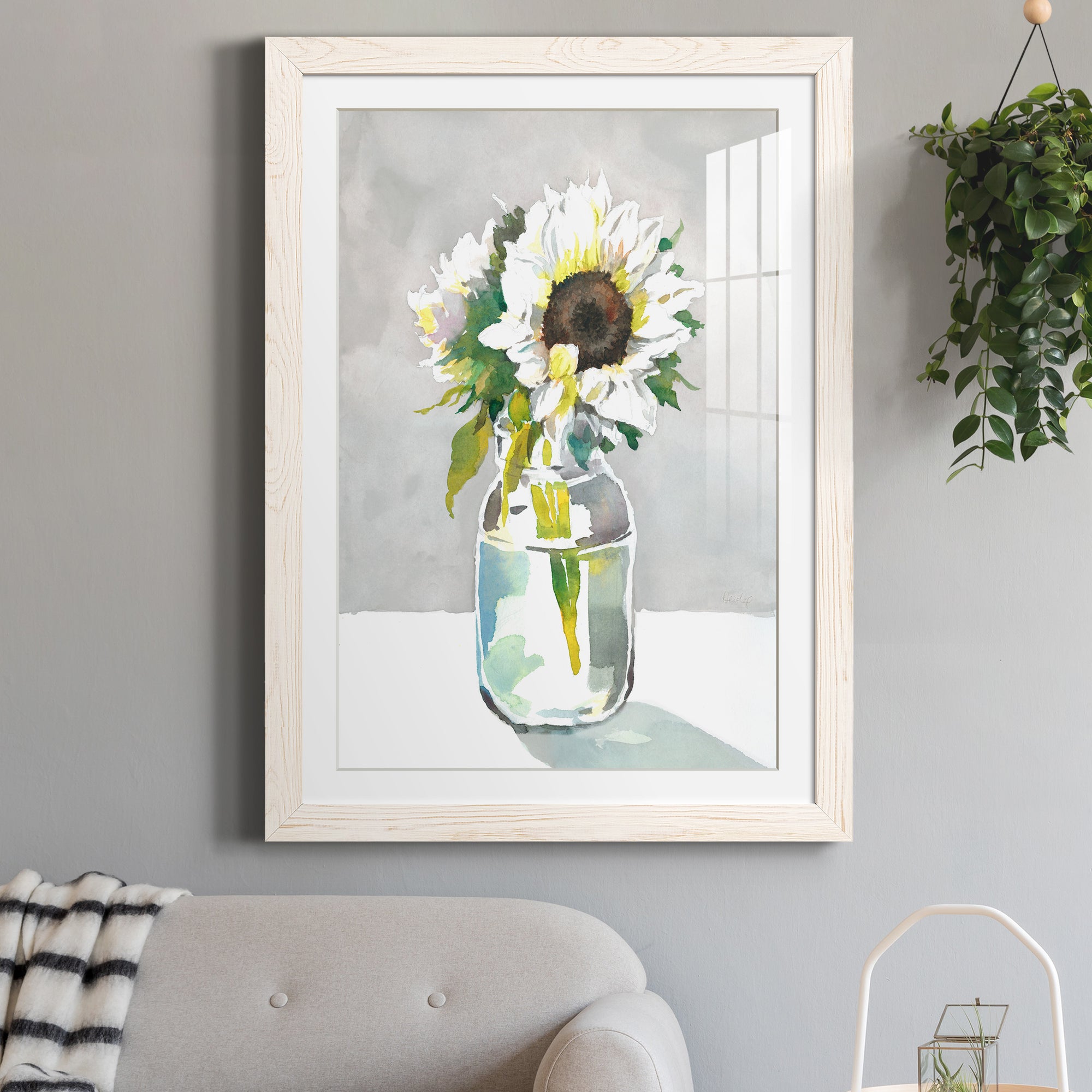 Sunflower I - Premium Framed Print - Distressed Barnwood Frame - Ready to Hang