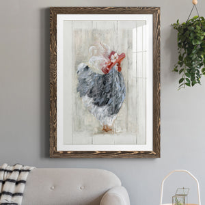 Sunday Best Hen - Barnwood Framed Art Print