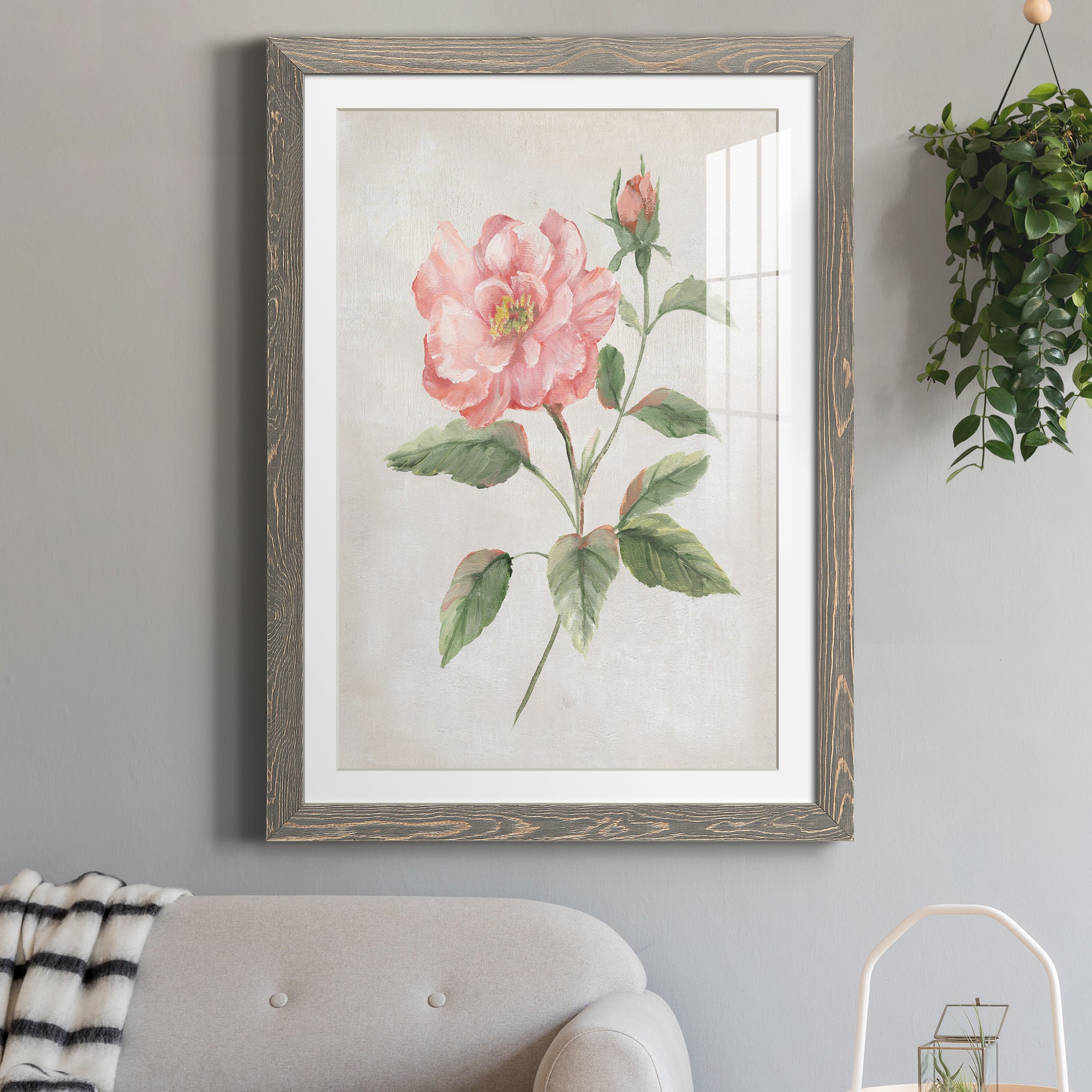 Grandiflora II - Barnwood Framed Art Print