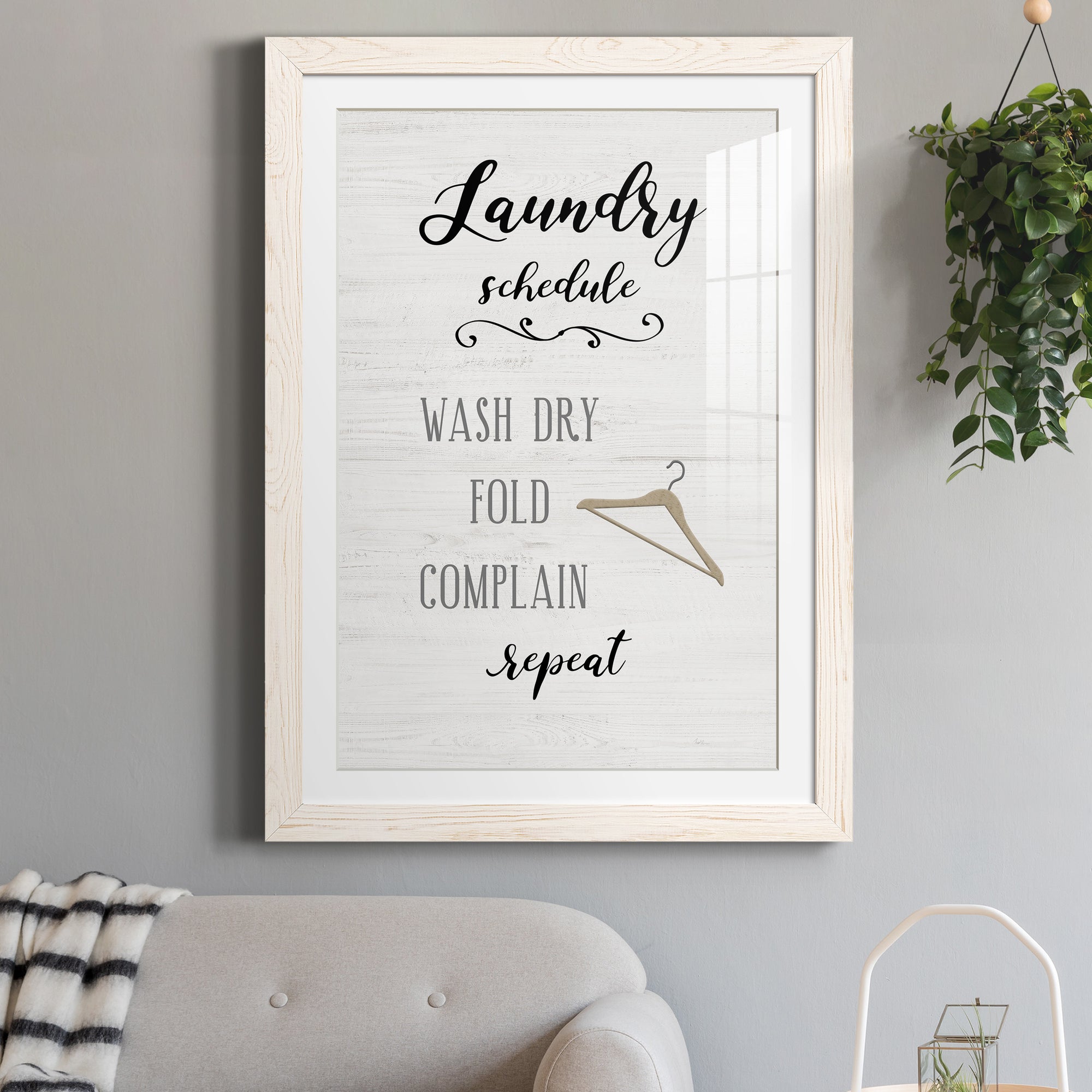 Laundry Complain - Premium Framed Print - Distressed Barnwood Frame - Ready to Hang