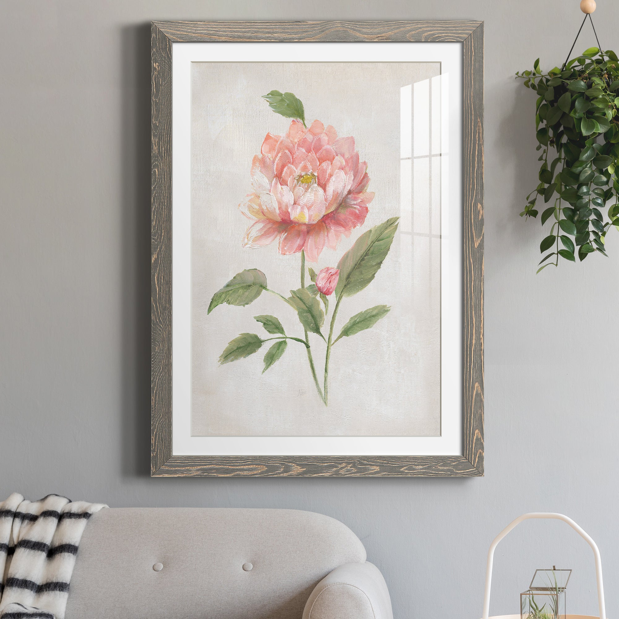 Grandiflora III - Barnwood Framed Art Print