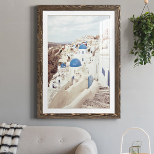 Santorini - Premium Framed Print - Distressed Barnwood Frame - Ready to Hang