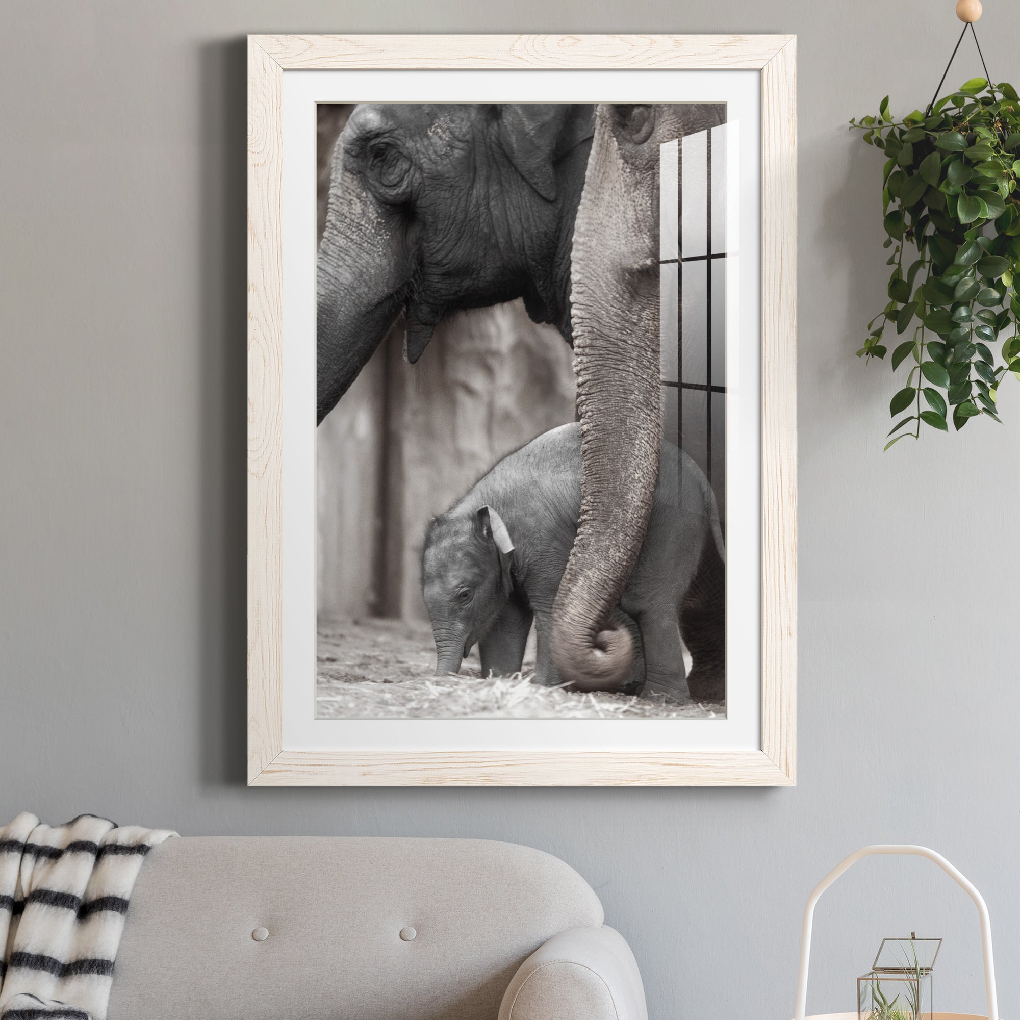 Family Moment - Barnwood Framed Art Print
