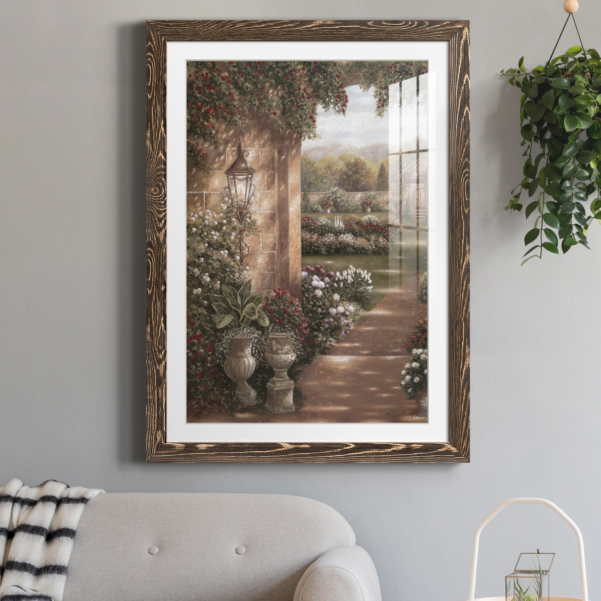 Evening in the Conservatory - Barnwood Framed Art Print