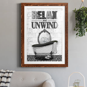 Relax and Unwind - Barnwood Framed Art Print