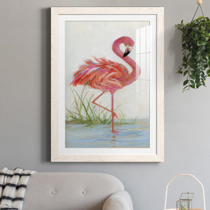Flamingo I - Barnwood Framed Art Print
