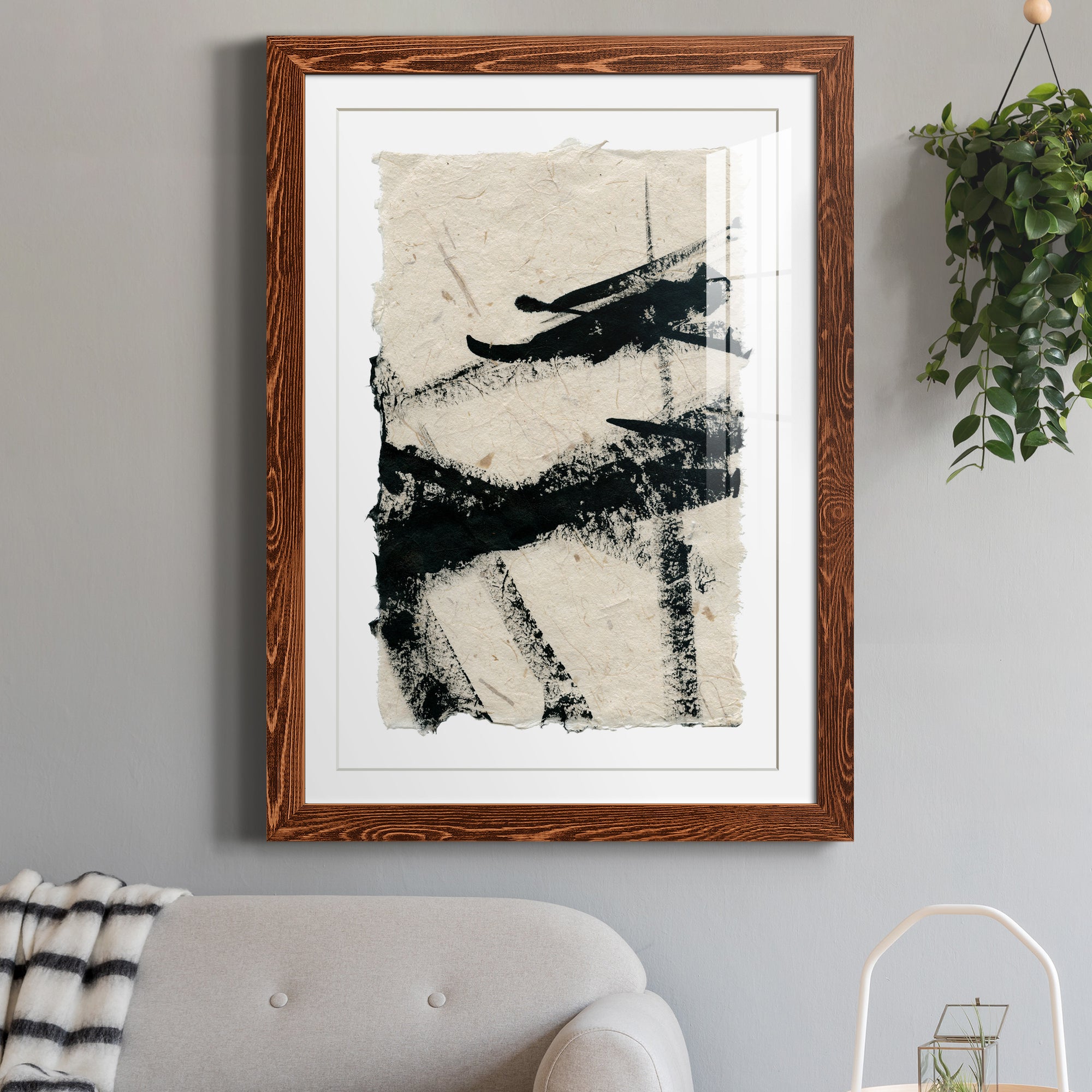 Lines Crossed II - Premium Framed Print - Distressed Barnwood Frame - Ready to Hang