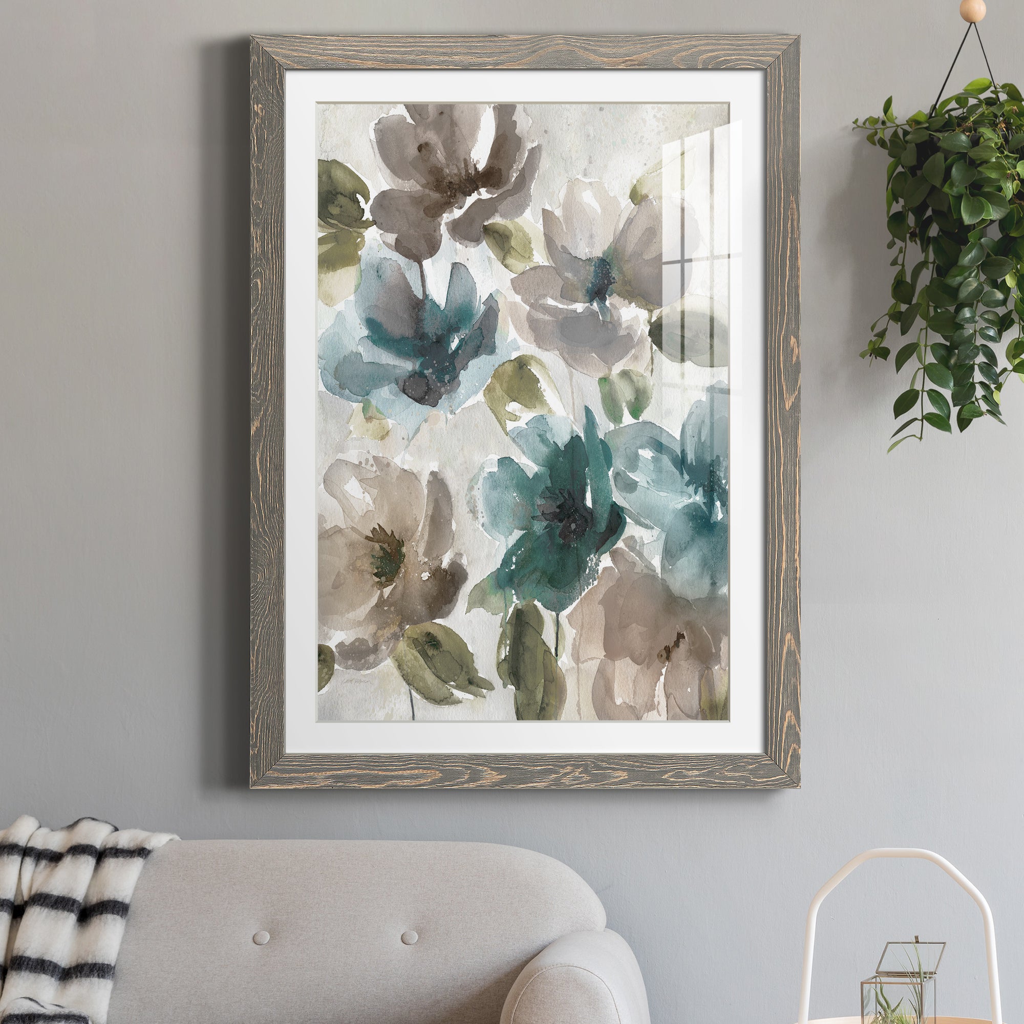 Topaz Garden I - Premium Framed Print - Distressed Barnwood Frame - Ready to Hang
