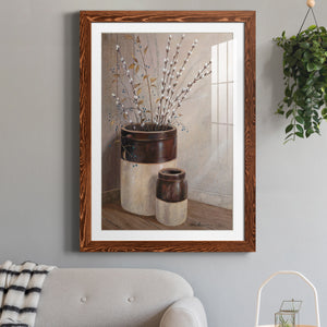 Pussywillows & Spring - Barnwood Framed Art Print