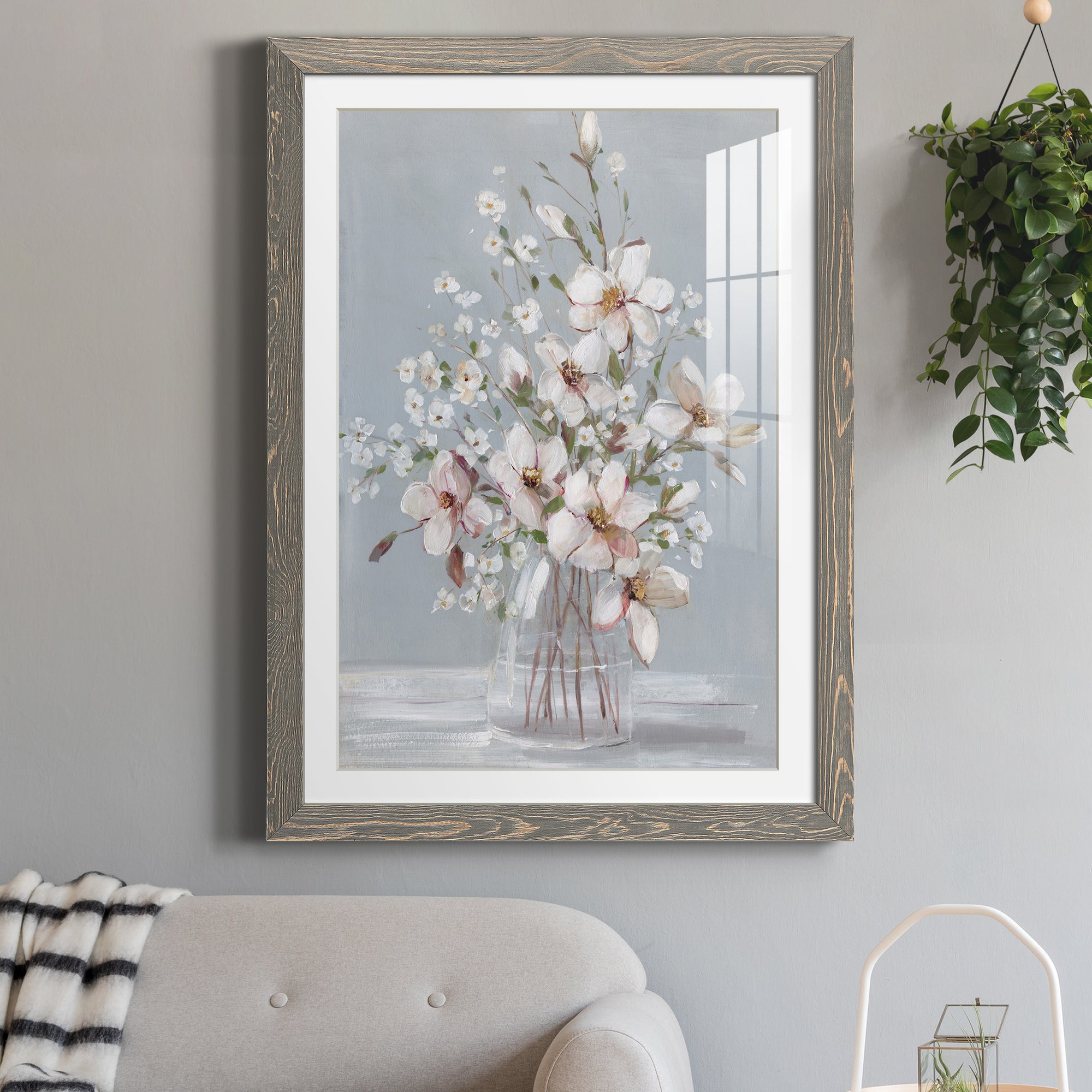 Magnolia Romance - Premium Framed Print - Distressed Barnwood Frame - Ready to Hang
