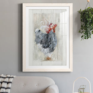Sunday Best Hen - Barnwood Framed Art Print