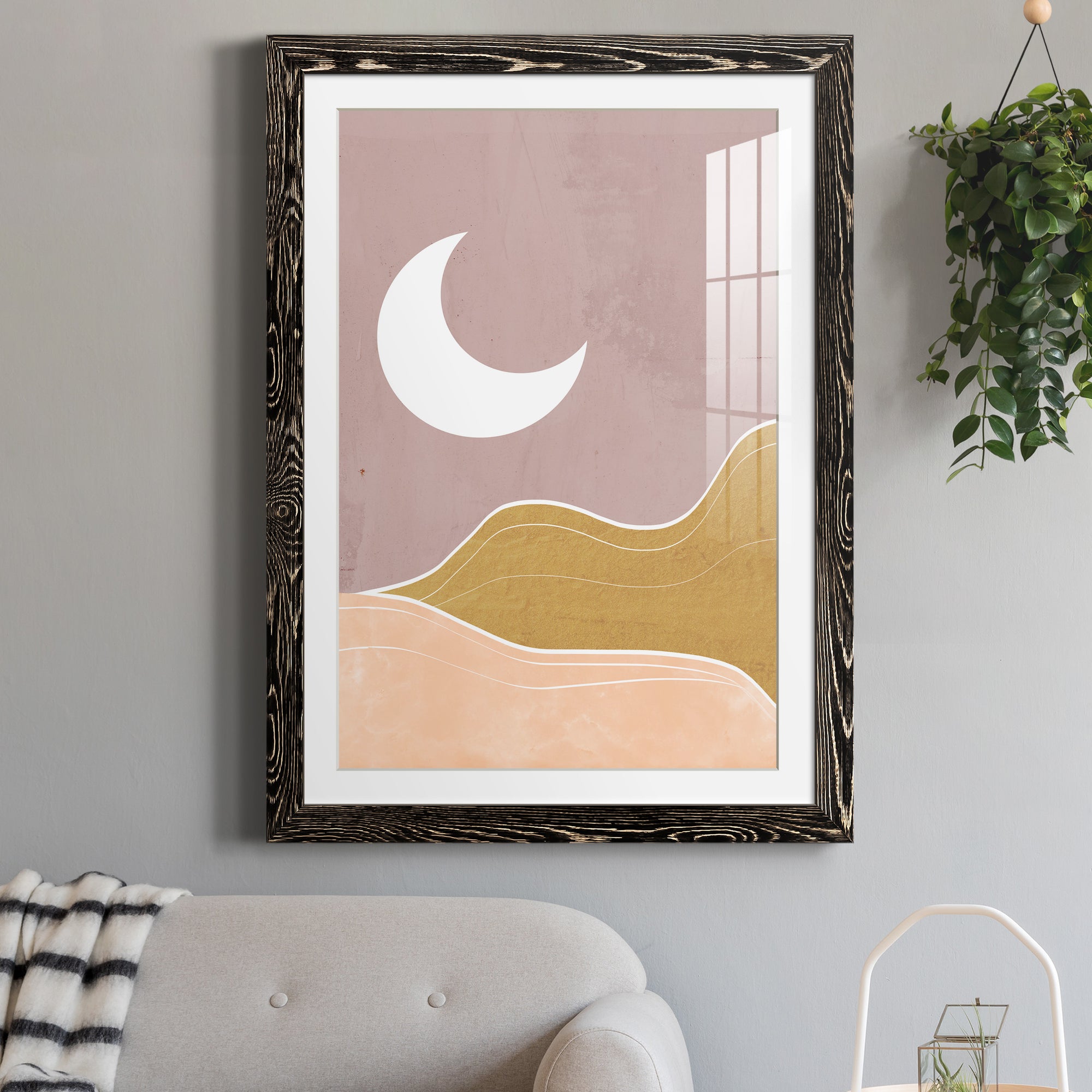 Sedona Moon - Premium Framed Print - Distressed Barnwood Frame - Ready to Hang