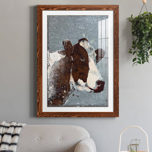 Cow On Galvanized Metal - Barnwood