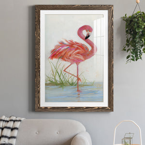 Flamingo I - Barnwood Framed Art Print