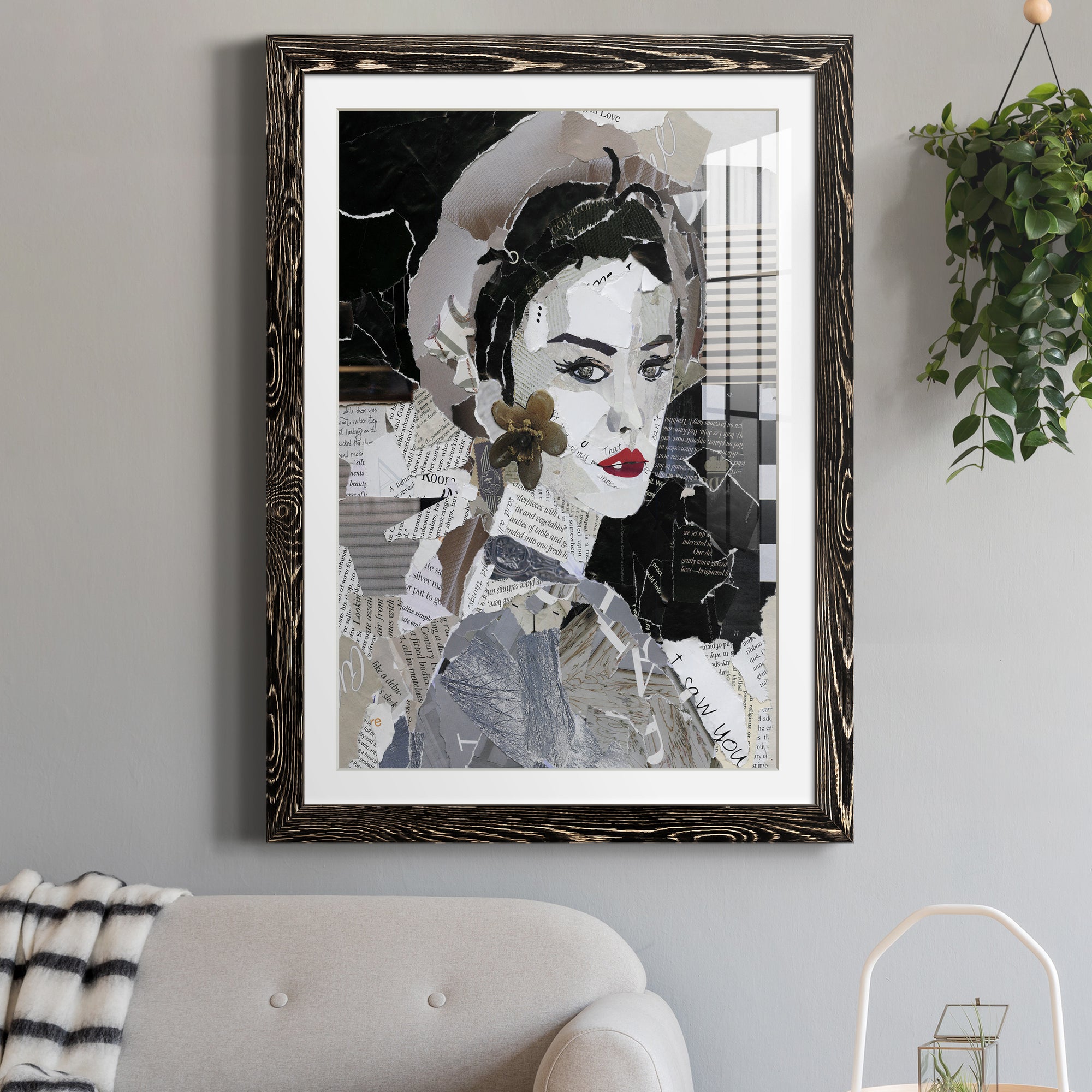 Runway Pause - Barnwood Framed Art Print