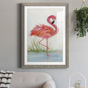 Flamingo I - Barnwood Framed Art Print