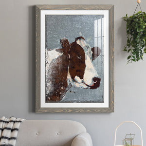 Cow On Galvanized Metal - Barnwood