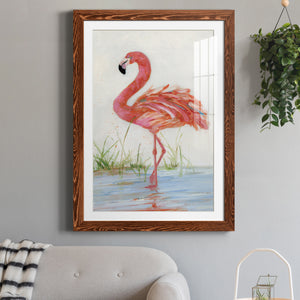 Flamingo II - Barnwood Framed Art Print