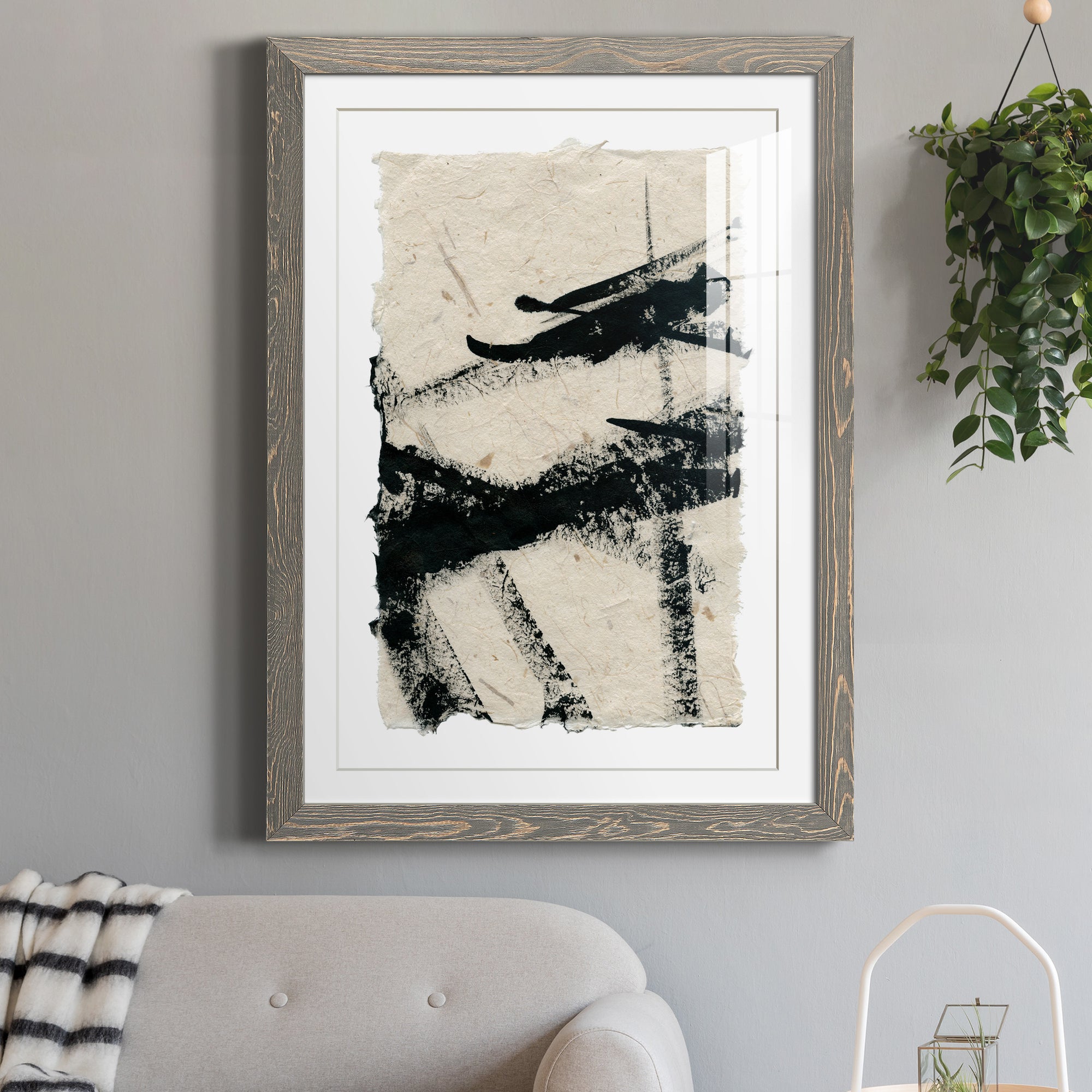 Lines Crossed II - Premium Framed Print - Distressed Barnwood Frame - Ready to Hang