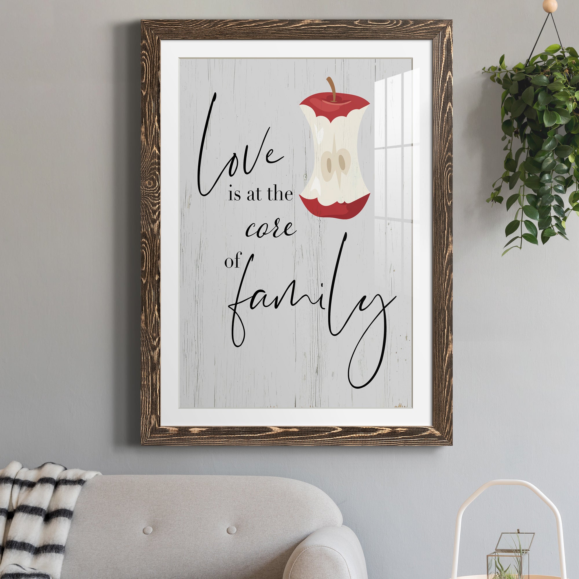 Core of Family - Premium Framed Print - Distressed Barnwood Frame - Ready to Hang