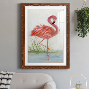 Flamingo I - Barnwood Framed Art Print