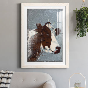 Cow On Galvanized Metal - Barnwood