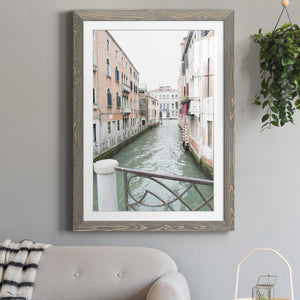 Venice Canal I - Premium Framed Print - Distressed Barnwood Frame - Ready to Hang