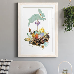 Bunny Hop - Barnwood Framed Art Print