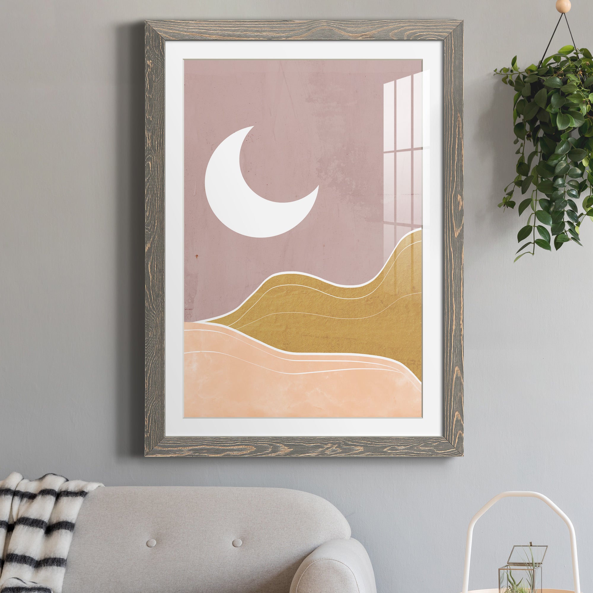 Sedona Moon - Premium Framed Print - Distressed Barnwood Frame - Ready to Hang