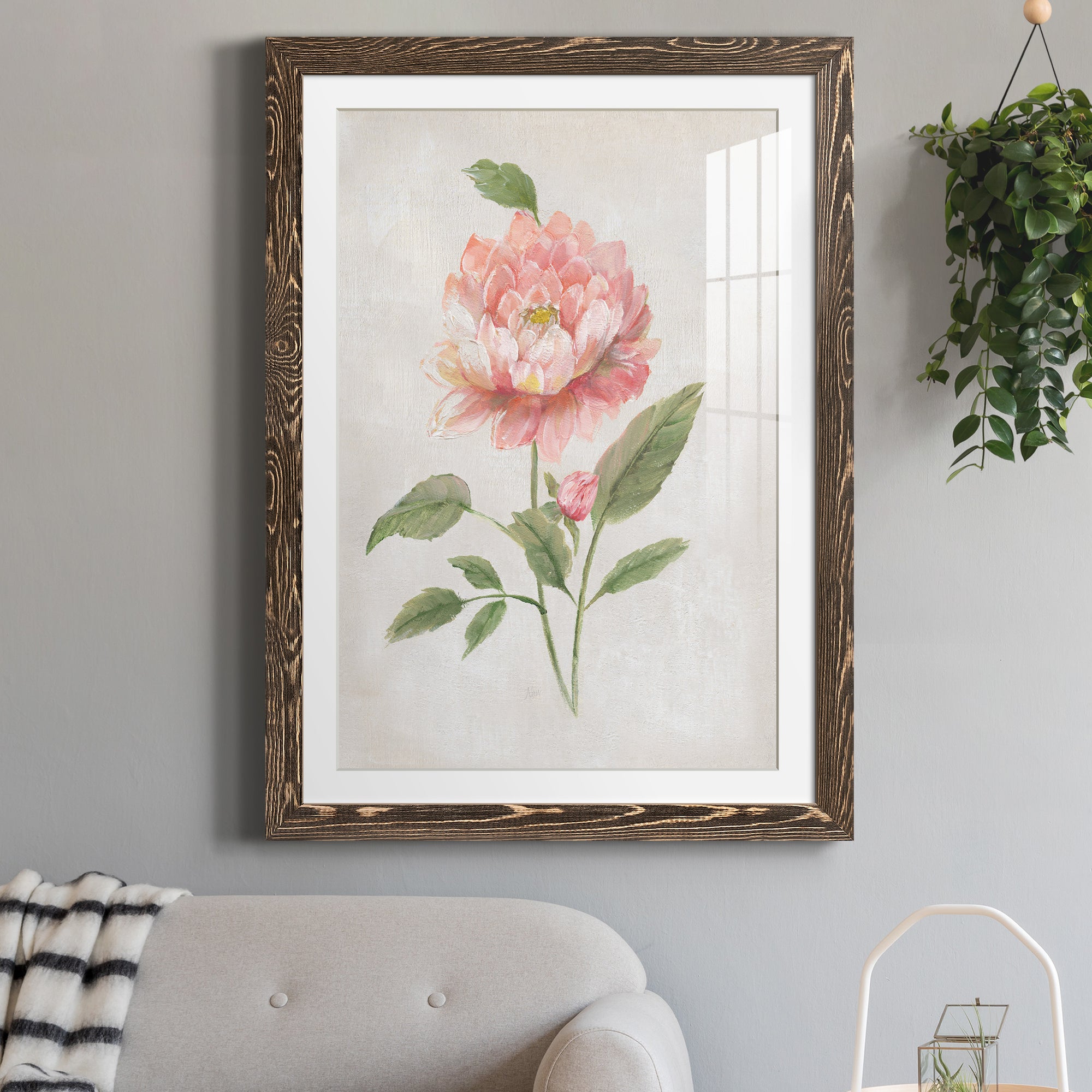 Grandiflora III - Barnwood Framed Art Print