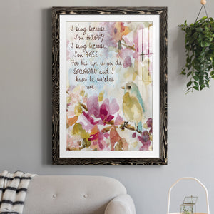 He Watches Me - Barnwood Framed Art Print