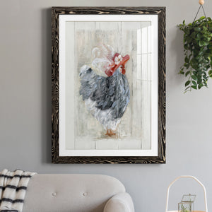 Sunday Best Hen - Barnwood Framed Art Print