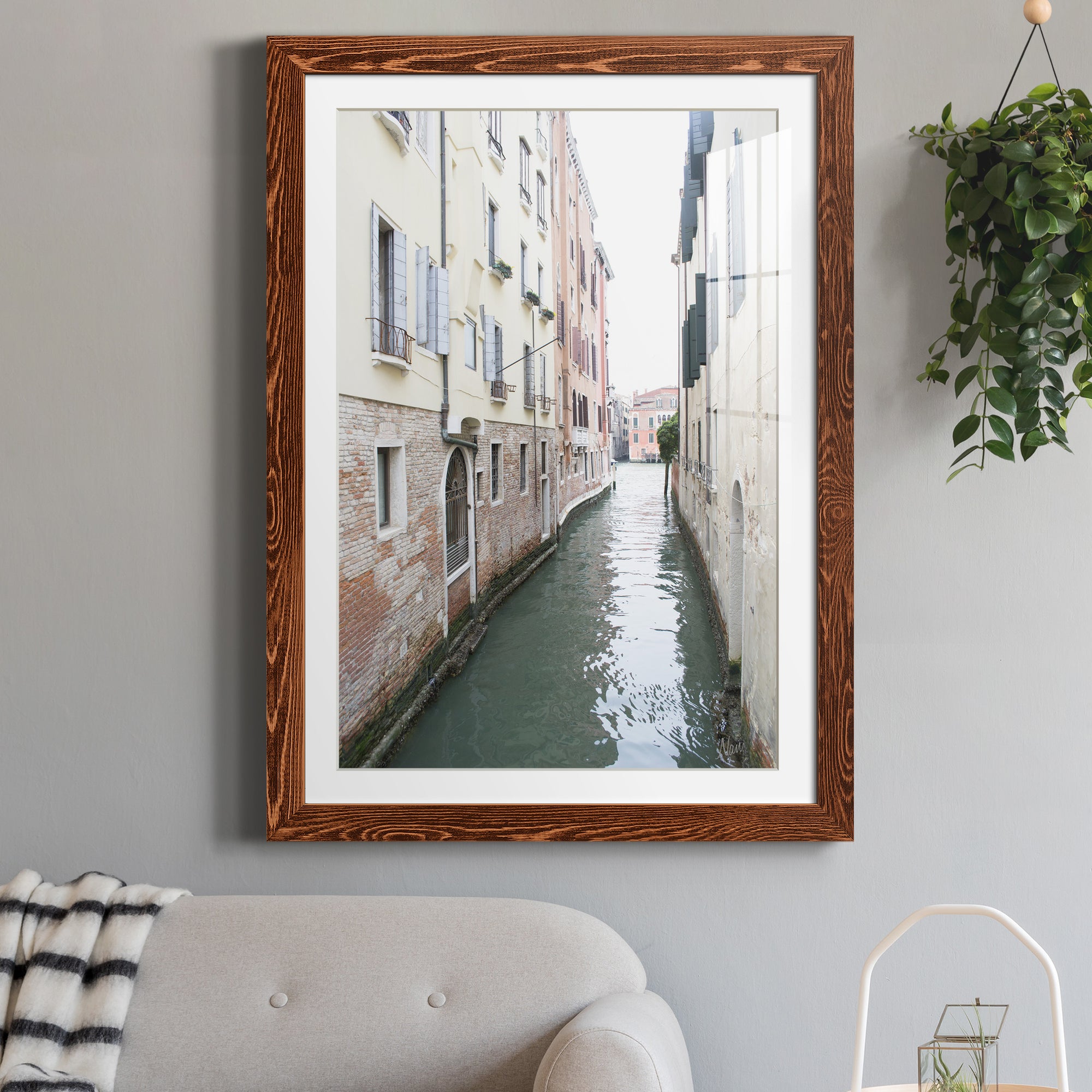 Venice Canal II - Premium Framed Print - Distressed Barnwood Frame - Ready to Hang
