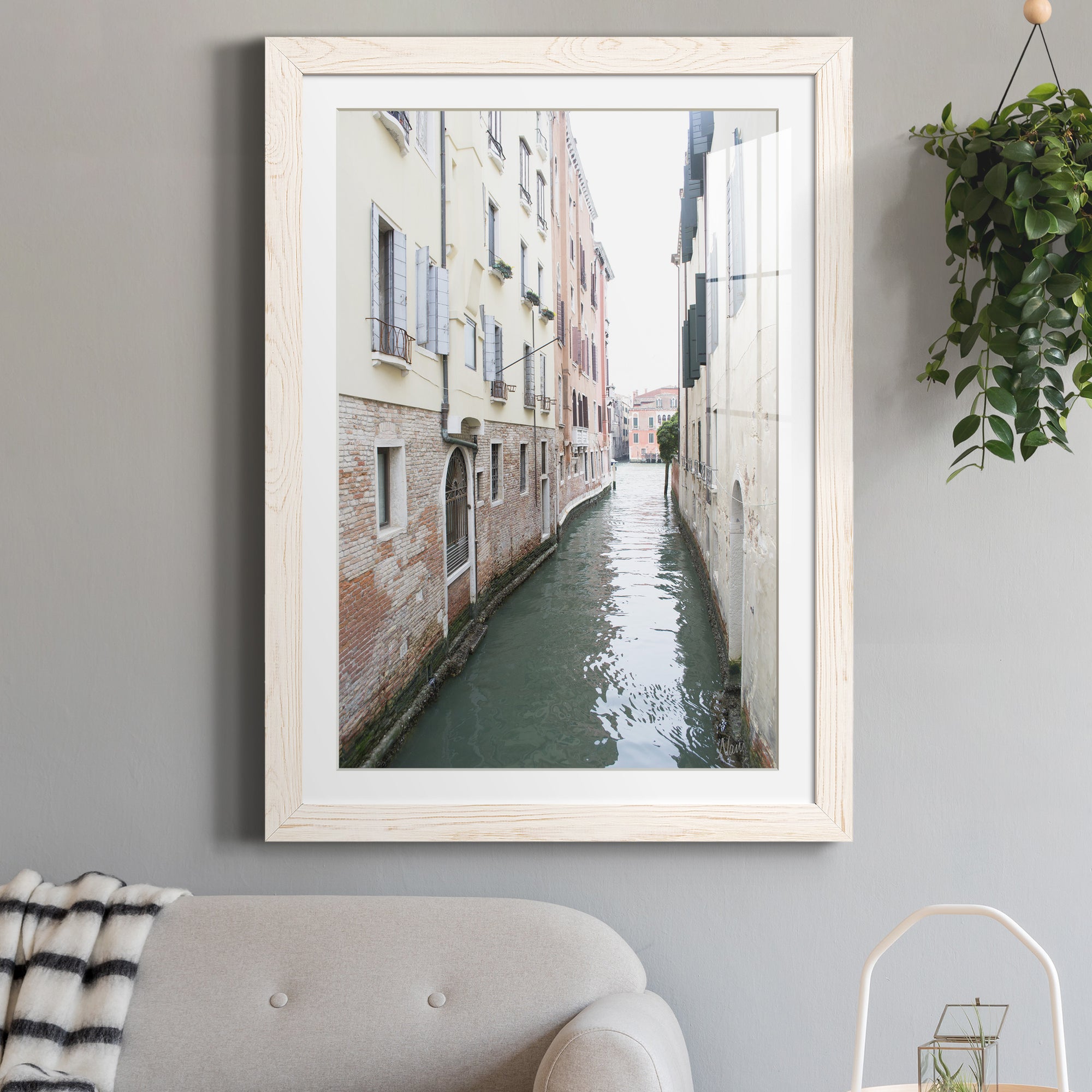 Venice Canal II - Premium Framed Print - Distressed Barnwood Frame - Ready to Hang