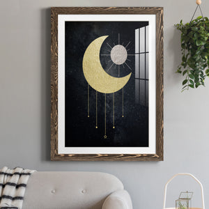 Jeweled Moon - Premium Framed Print - Distressed Barnwood Frame - Ready to Hang