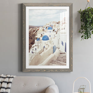 Santorini - Premium Framed Print - Distressed Barnwood Frame - Ready to Hang